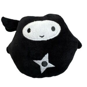 Fiesta I Were a Ninja Weighted Mini Plush Black Ninja Stuffed Toy